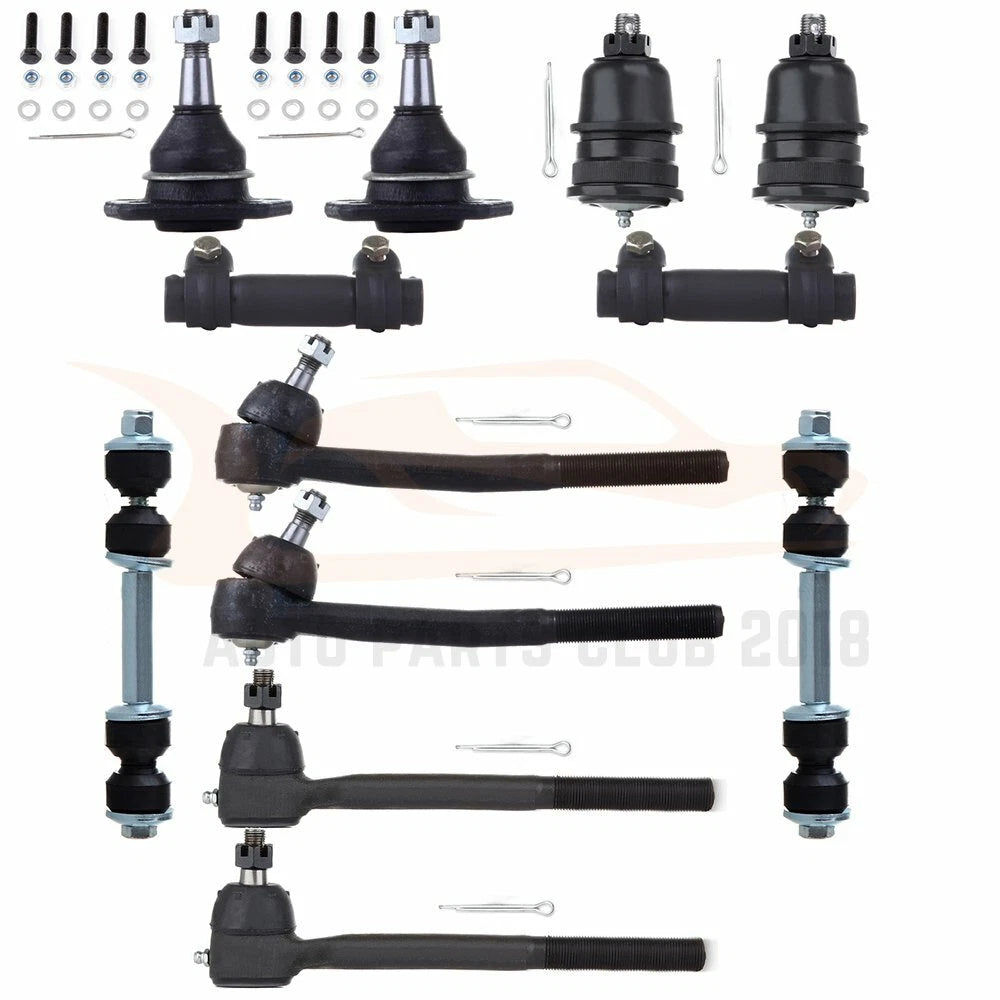 Set of 12 Front Ball Joints Tie Rods for Buick Cadillac Pontiac Chevy