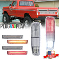 Set of 6 Clear LED Tail Lights & Side Marker Lamps for Ford F150 F250 E150 (1973–1979)