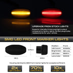 Set of 4 Smoked Lens Wheel Fender Side Marker Lights for Ford Raptor