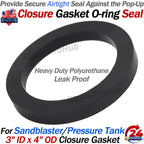Closure Gasket O-ring Seal for Sandblaster Pressure Tank 40228 (3" ID, 4" OD)