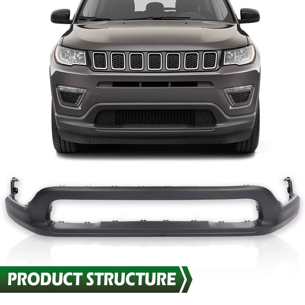 Front Lower Bumper Cover for Jeep Compass (2017–2021) Black