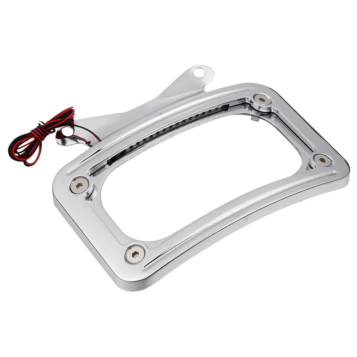 Curved License Plate Frame LED Light for Harley Road King FLHRXS (2017–2025)