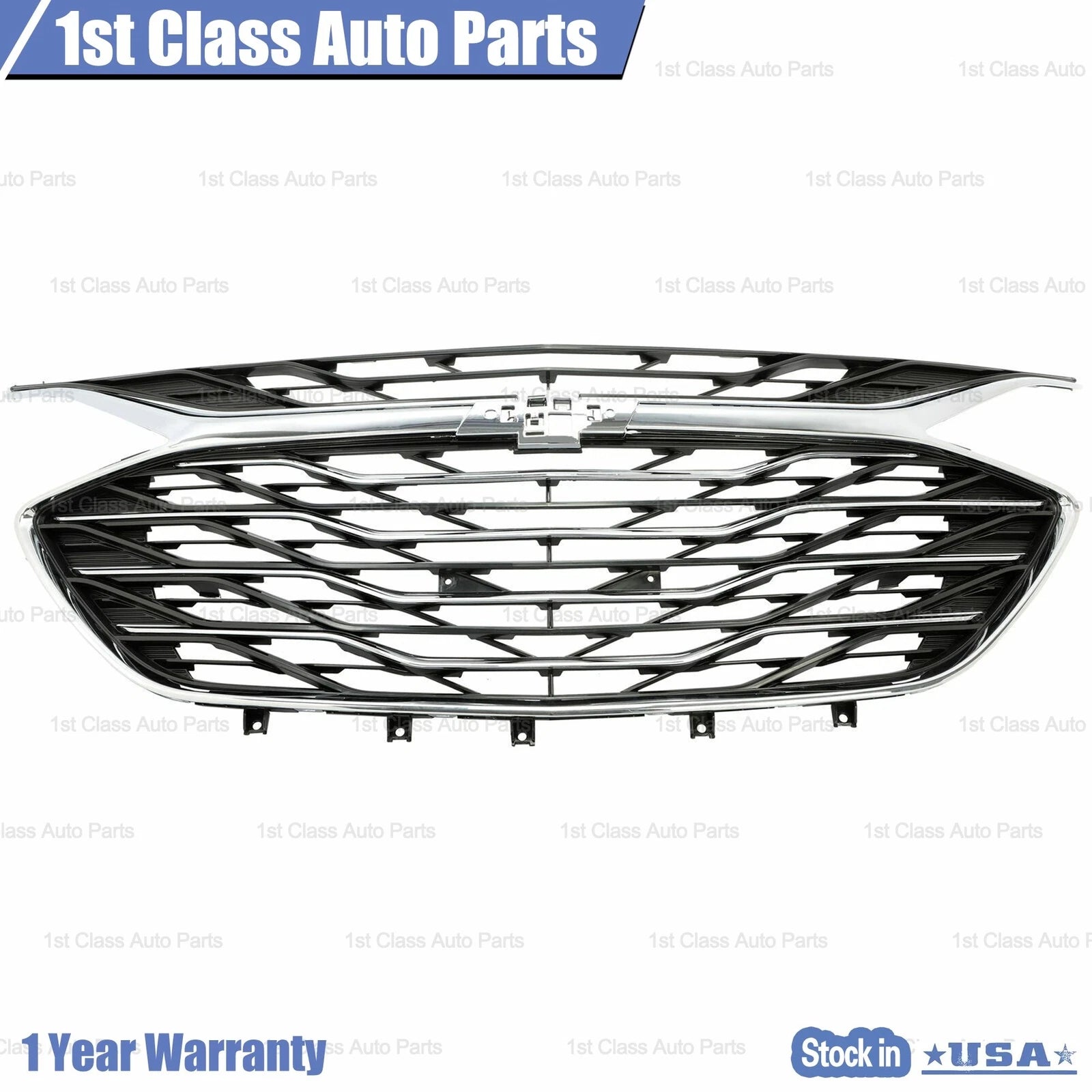 Set of 3 Chrome Grilles for Chevrolet Malibu (2019–2020)