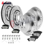Front Rear Brake Rotors Pads Kit for Toyota Sienna Highlander RX350 RX450h