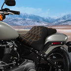 Black Orange Driver & Passenger Seat for Harley Fat Bob FXFB FXFBS (2018–2024)