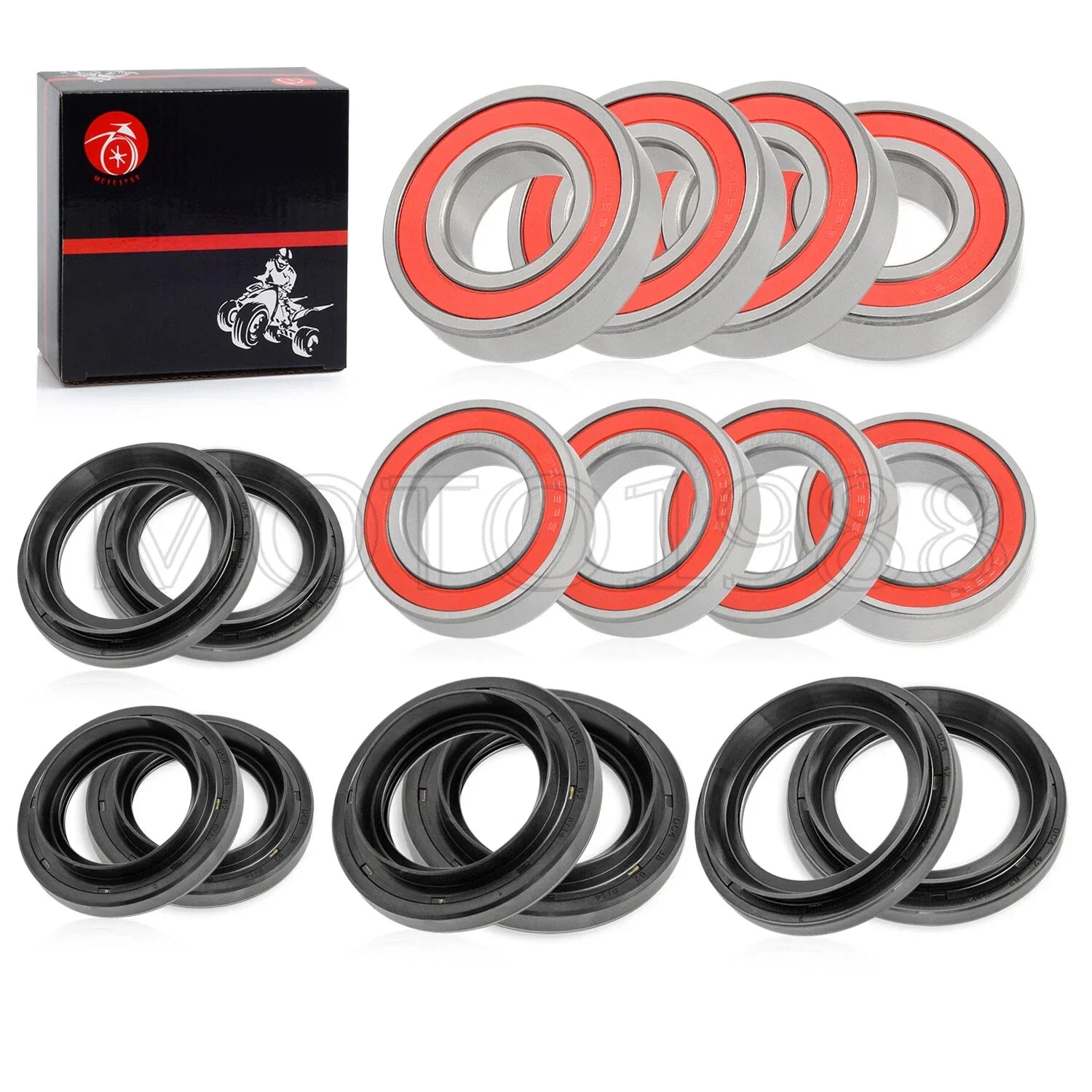 Front & Rear Bearing Seals Kit for Yamaha Rhino 450 660 700 YXR (2005–2013)