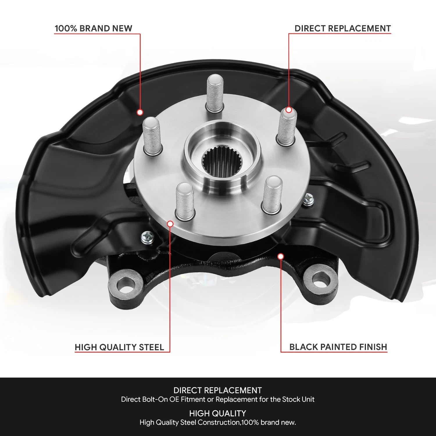 Front Right Loaded Wheel Bearing Knuckle Assembly for Toyota Corolla (2014–2017)