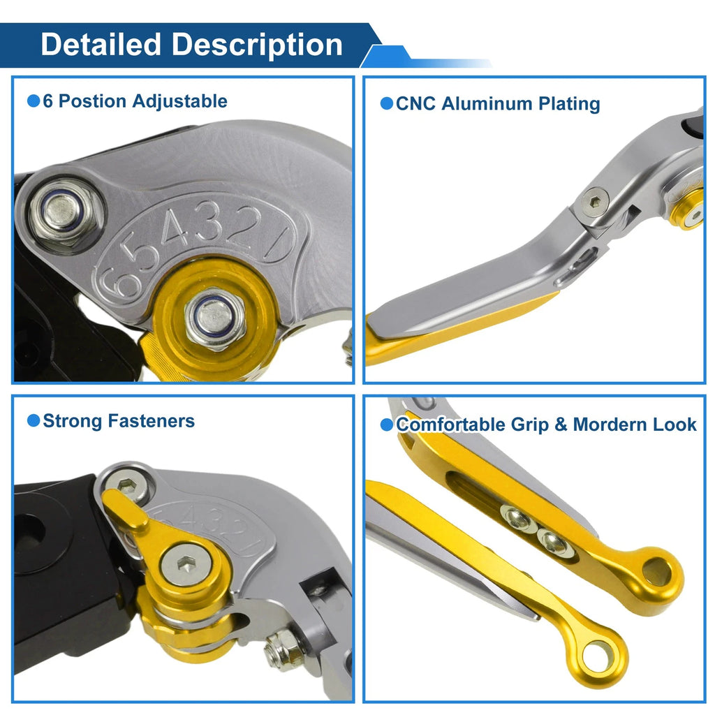 Short Long Brake Clutch Levers for Honda Rebel CMX 500 300 (2017–2023) Titanium Gold