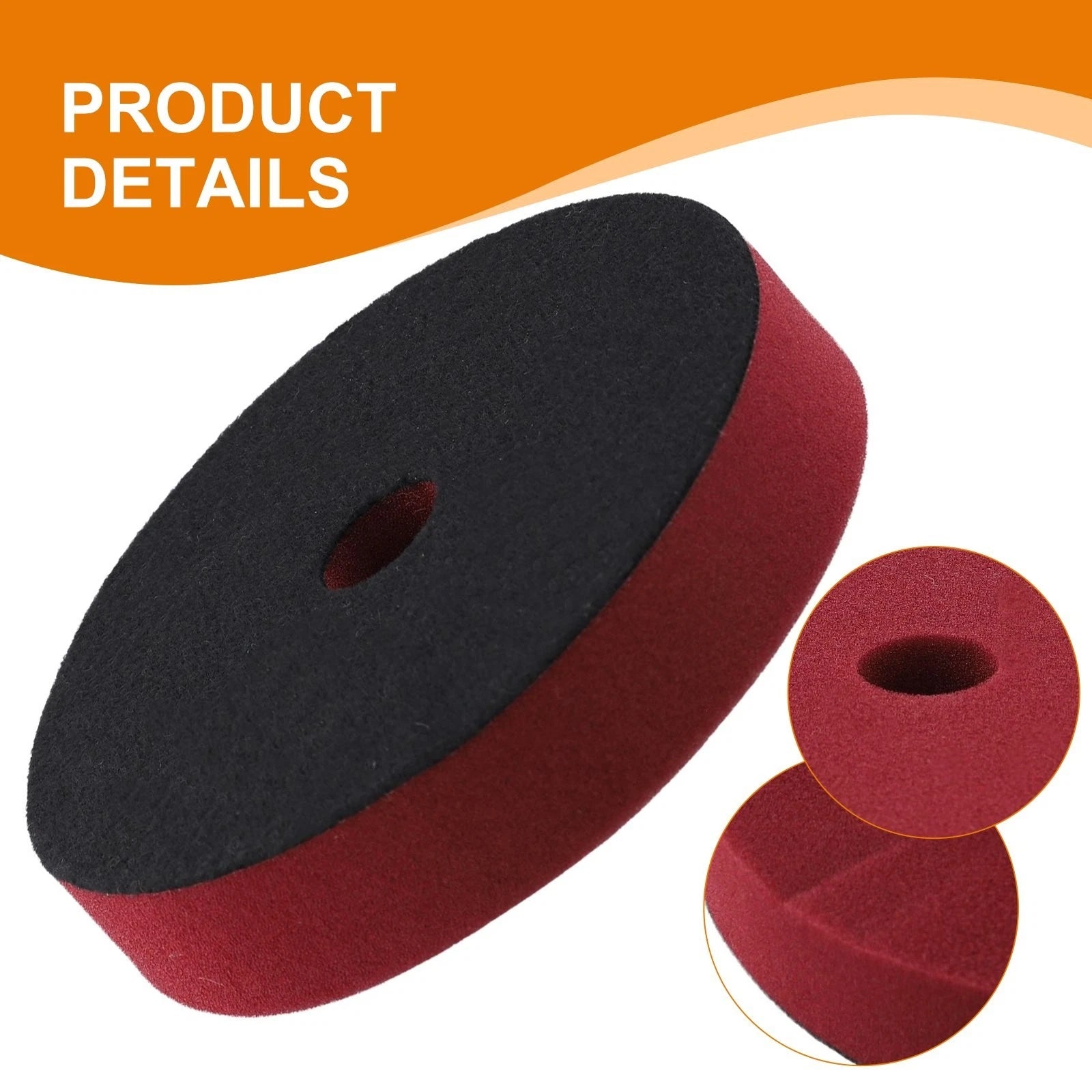 Set of 4 Buffing Sponge Pads for Car Waxing 7in Polishing