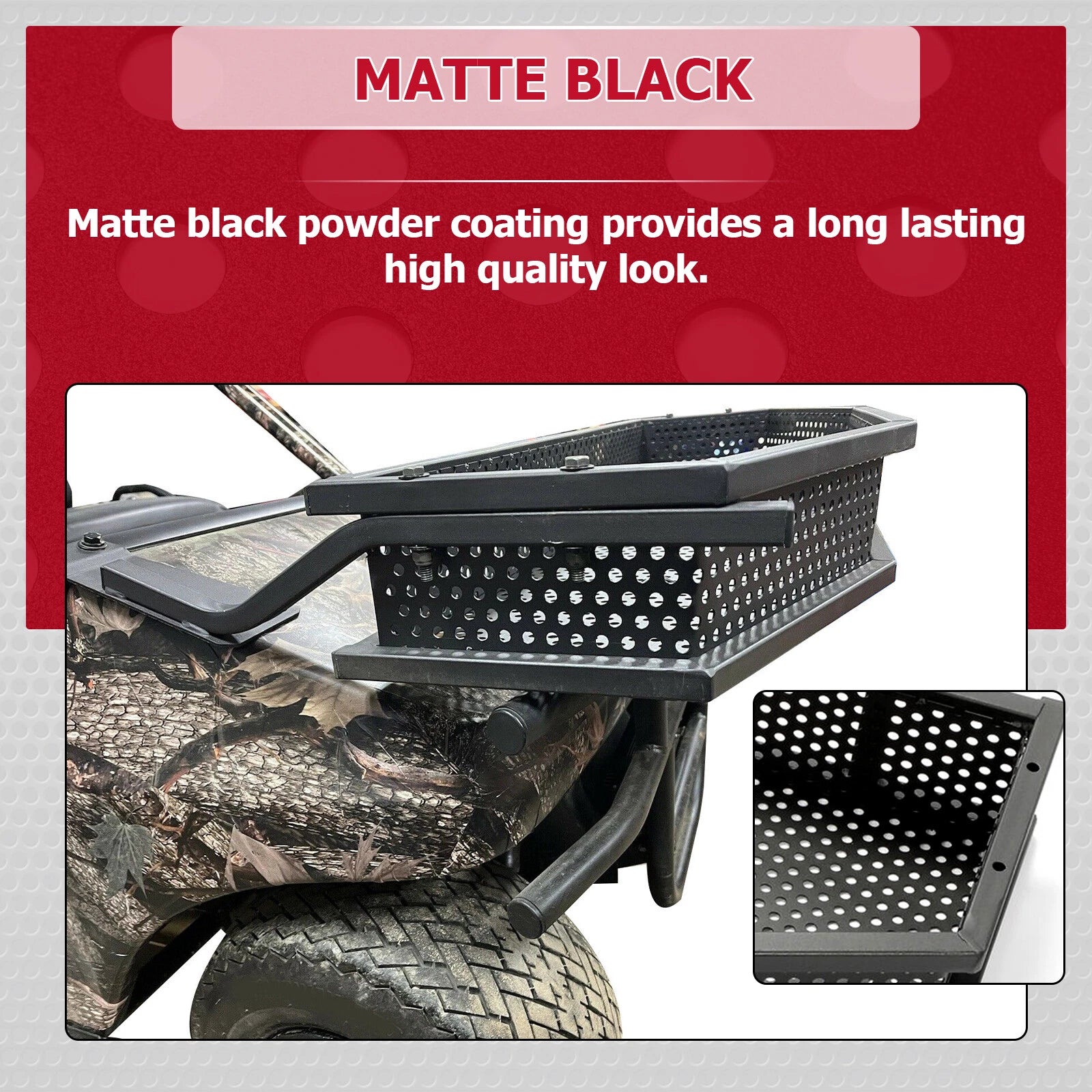 Front Utility Basket for Club Car DS Golf Cart (w/ Mounting Brackets)