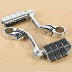 Chrome Long Highway Foot Pegs for Harley Road King, Street Glide