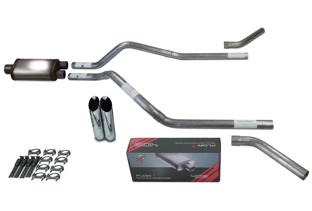 Dual Exhaust Kit for Chevy Blazer (2000–2004) - 2.5" Slash Tips
