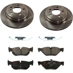 Set of 2 Brake Disc and Pad Kits for BMW 328, 325, X1