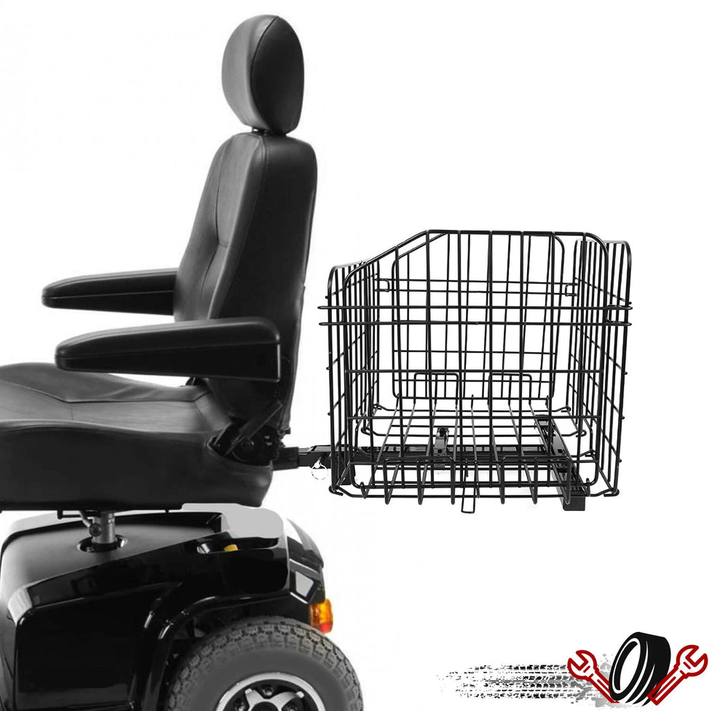 Folding Rear Basket Storage Carrier for Mobility Scooter (Universal Fit)