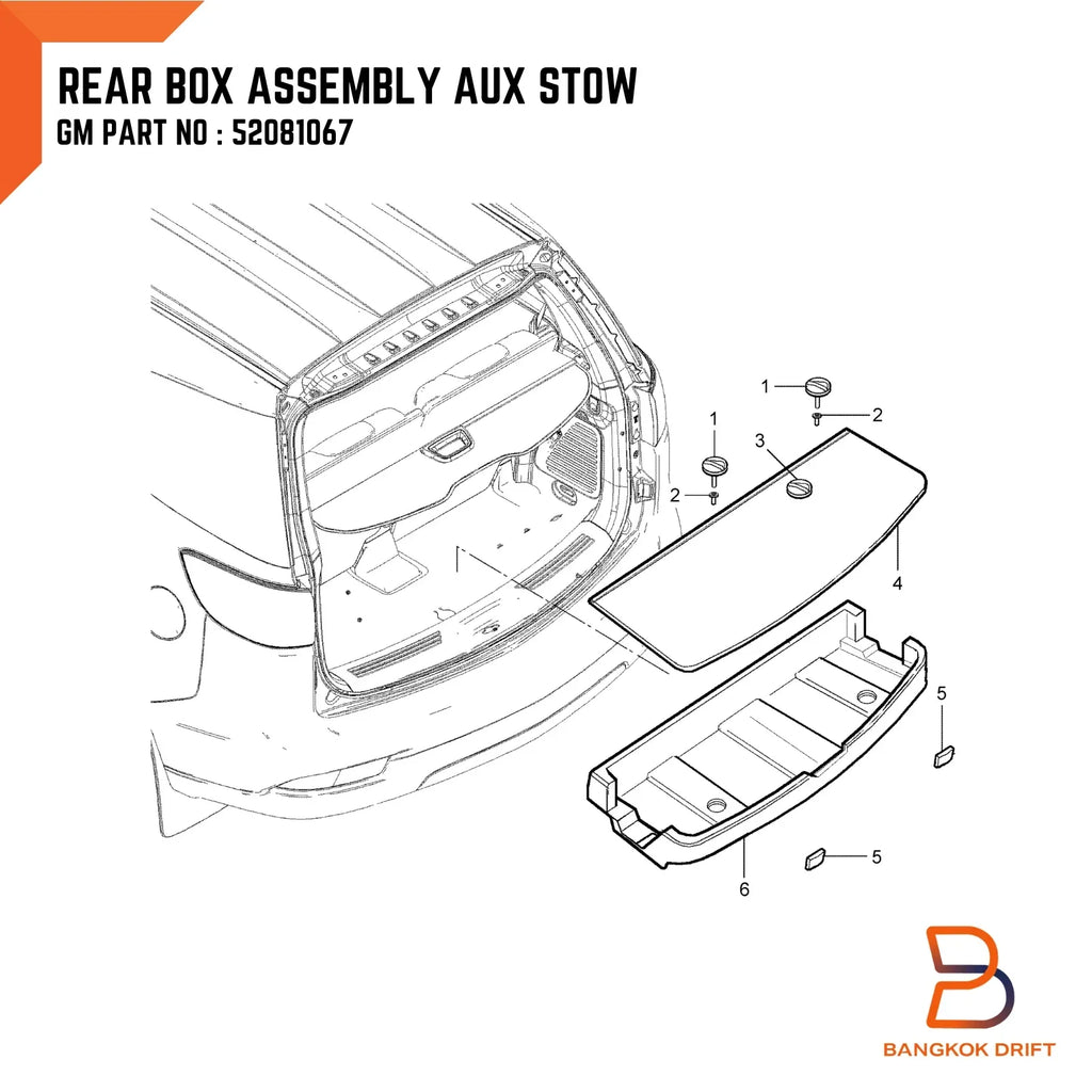 Rear Compartment Aux Box for Holden Colorado 7, Trailblazer SUV (2012-2022)