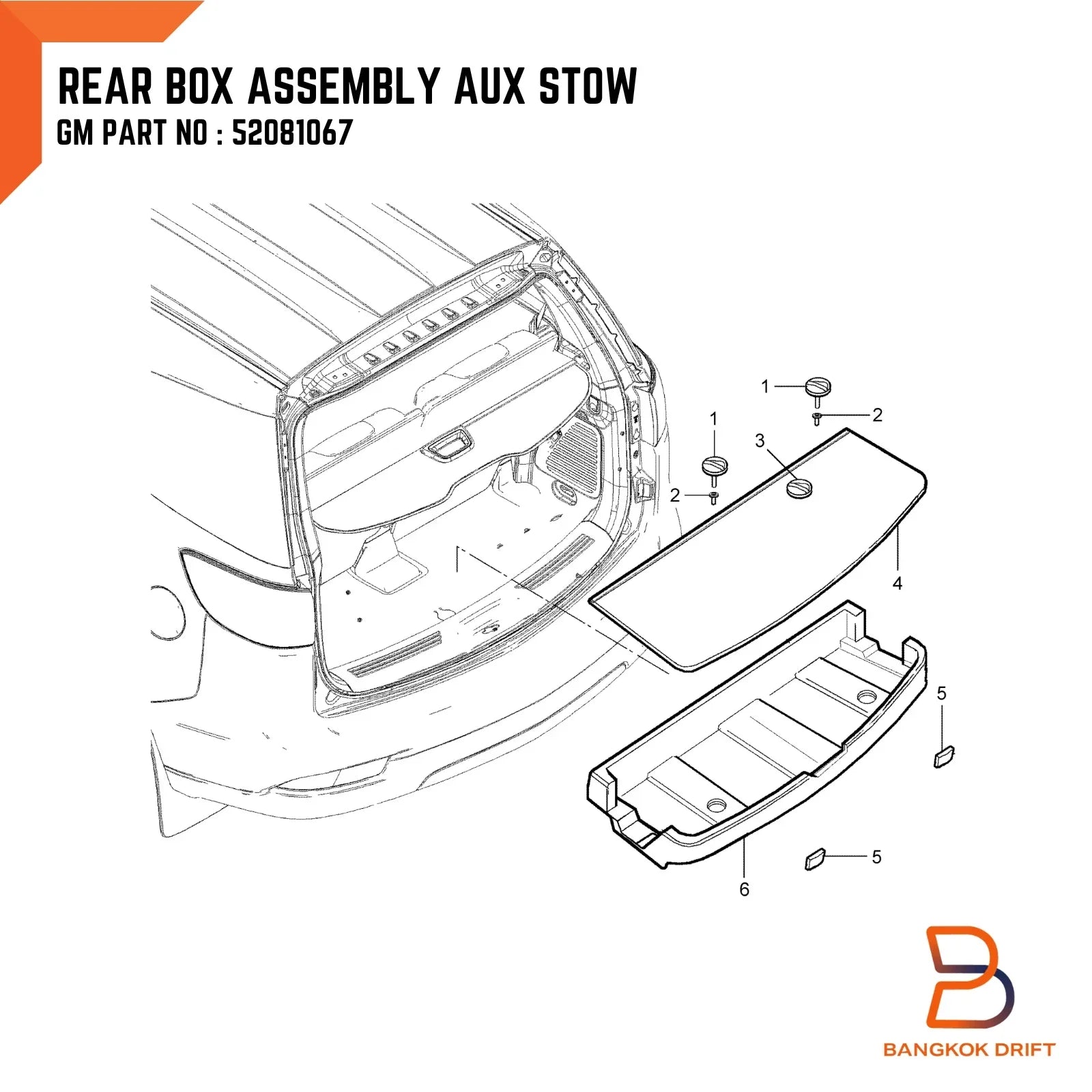 Rear Compartment Aux Box for Holden Colorado 7, Trailblazer SUV (2012-2022)