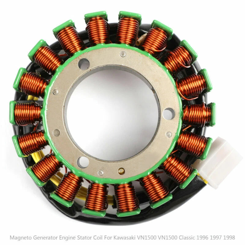 Stator Coil for Kawasaki VN1500 A/C Vulcan (1996–1998) 21003-1377, 21003-1301