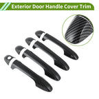 Exterior Door Handle Cover Trim for Toyota Highlander (2015–2019) Carbon Fiber Black