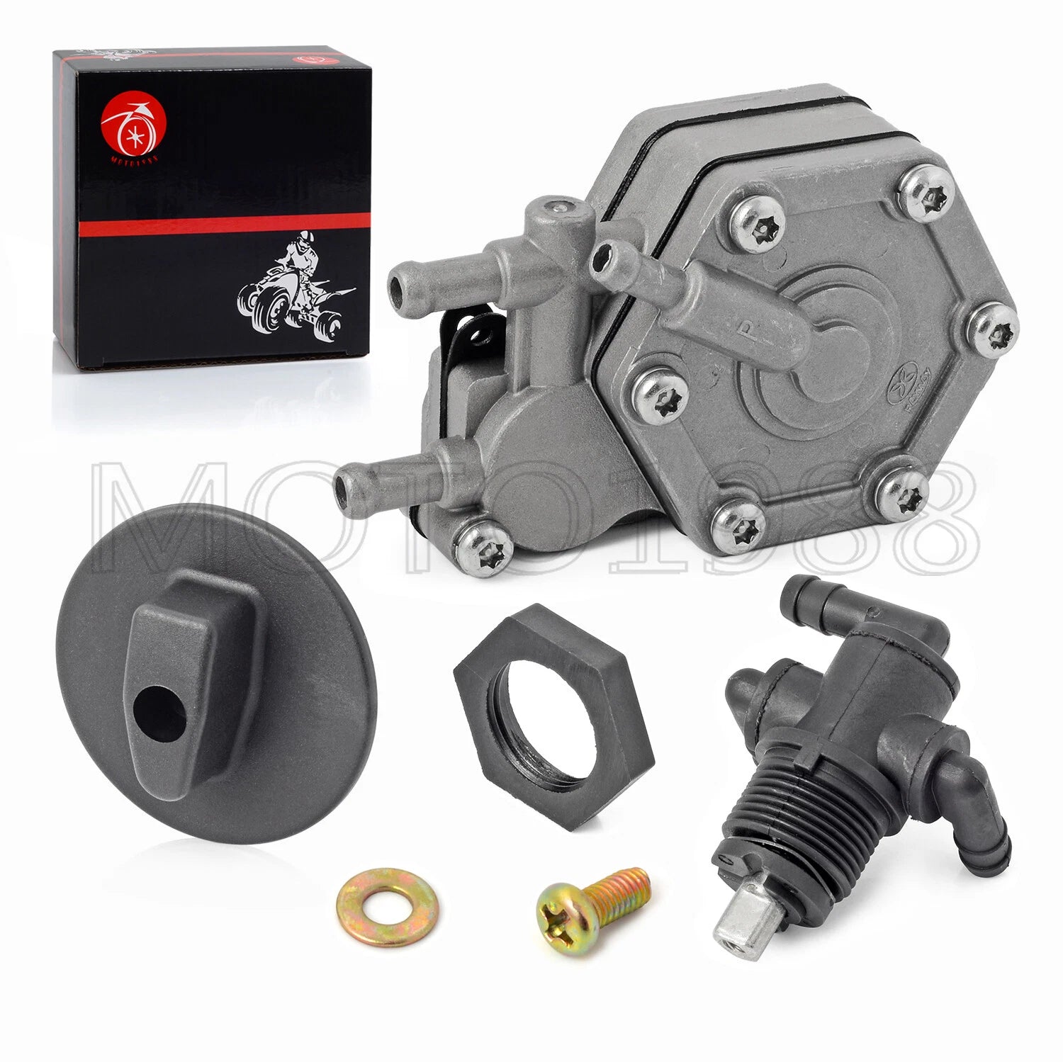 Fuel Pump & Valve Petcock 3 Way & Knob Nut for Polaris ATP 330 500 (2004–2005)