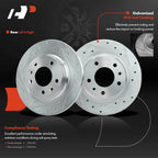 Set of 6 Rear Drilled Rotors & Ceramic Brake Pads for Ford Fusion (2013–2020)