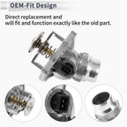 Engine Coolant Thermostat Housing Assembly for BMW X5 540i 740iL 740i (1995–2003)