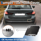 Rear Car Bumper Tow Hook Cover for BMW 5-Series F10 LCI (2014–2017) No. 51127332776 Deep Gray