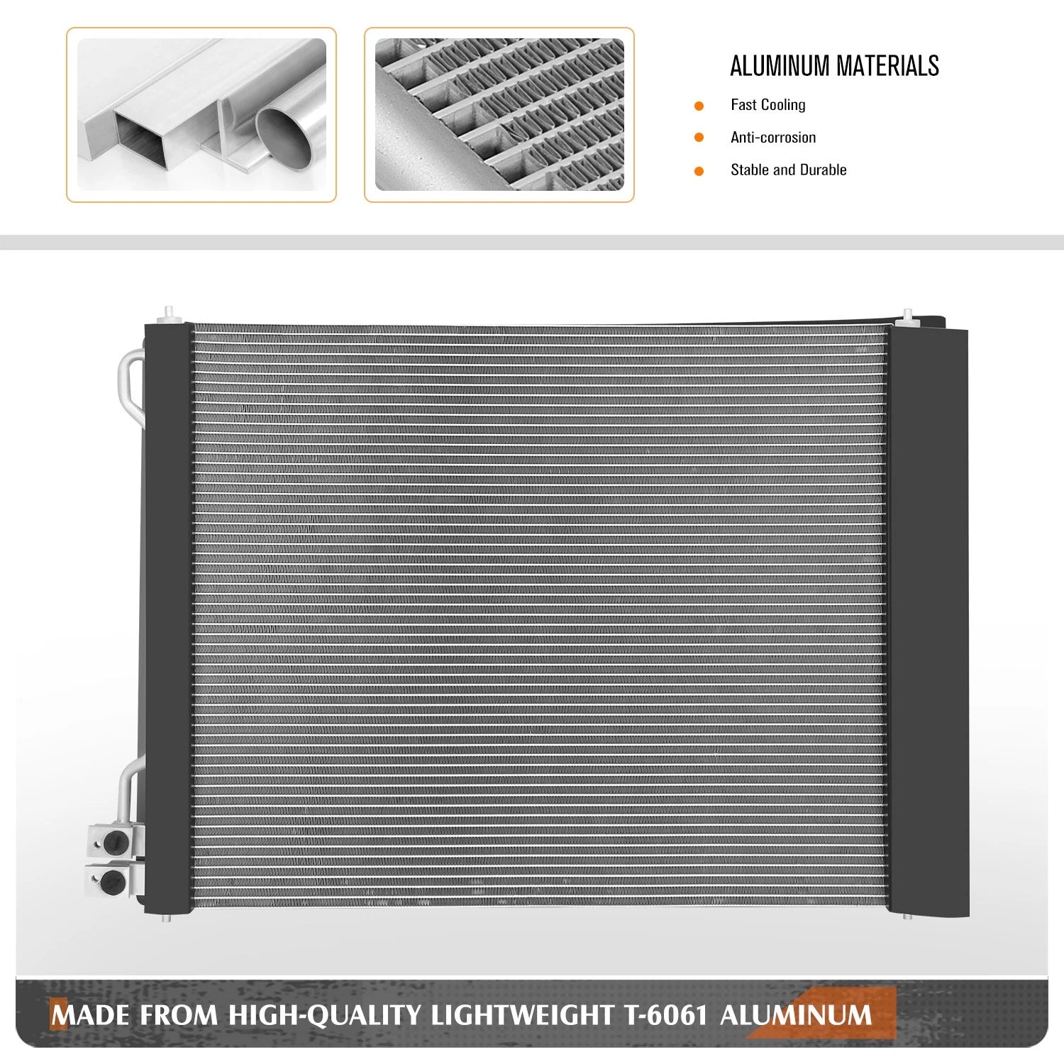 A/C Condenser for Ford E-150 E-250 E-350 E-450 (2008–2014) Aluminum Core