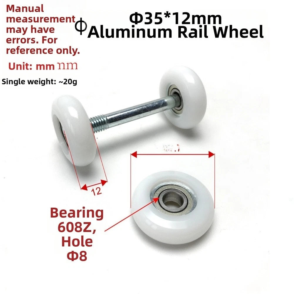 35mm Plastic Sliding Wheel with 608Z Bearing for Home Gym Track System