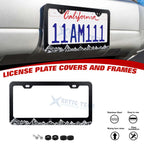 Outdoor Geometric Mountain Range Landscape Design License Plate Frame for Tag Holder (---)