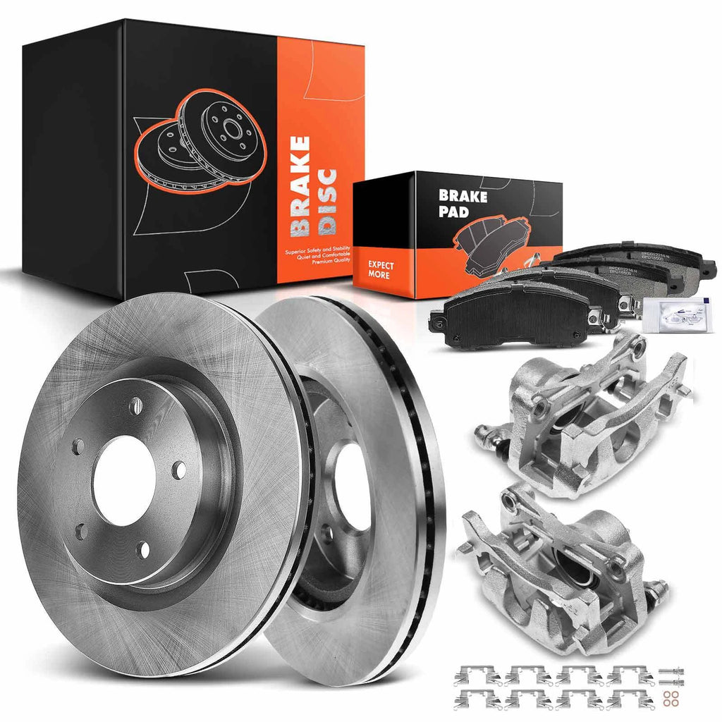 8x Front Disc Brake Rotors, Pads & Calipers for Nissan Altima (2014–2019)