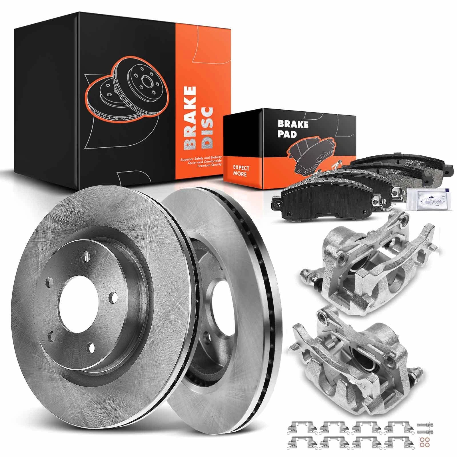 8x Front Disc Brake Rotors, Pads & Calipers for Nissan Altima (2014–2019)
