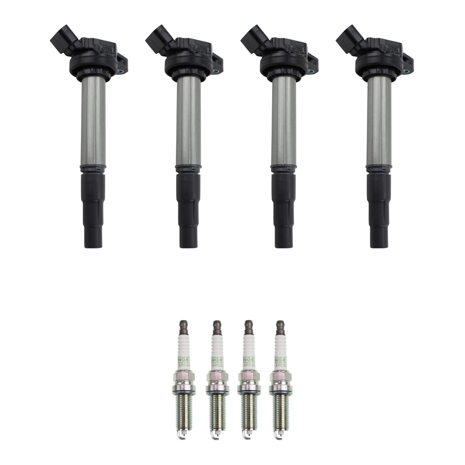 Set of 4 Ignition Coils & 4 NGK Platinum Spark Plugs for Toyota Corolla Vibe (2003–2008)