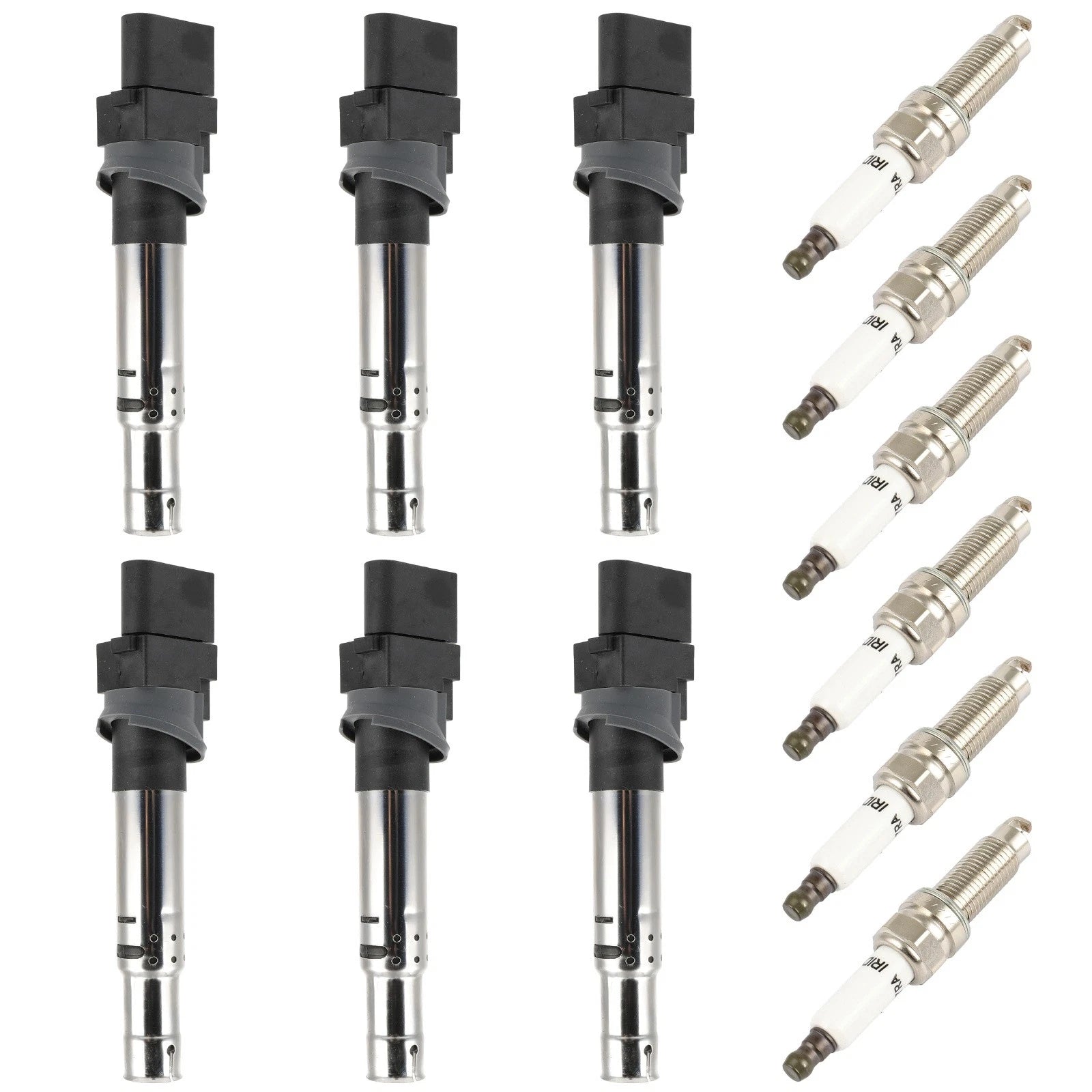 Set of 6 Ignition Coils and 6 Spark Plugs for Volkswagen Touareg