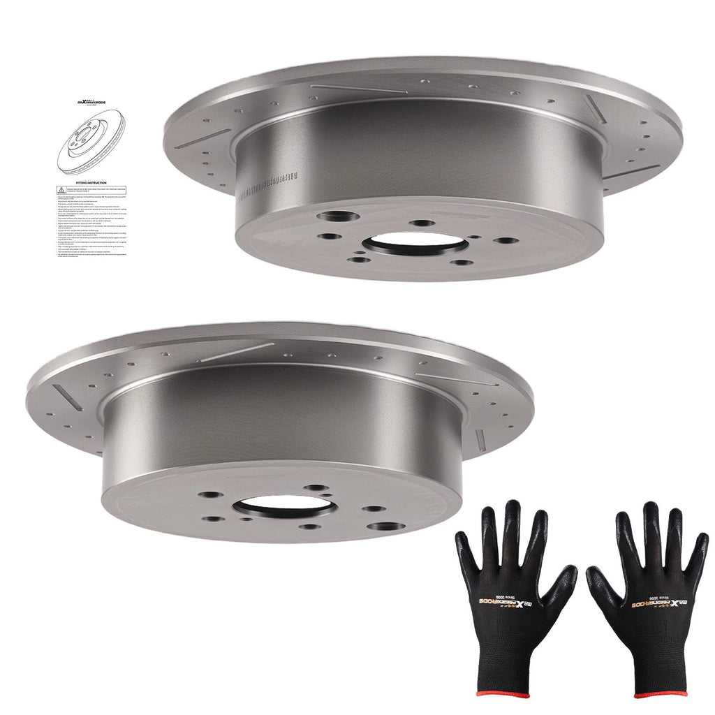 Set of 2 Rear Brake Rotors for Subaru Forester (2009–2013), Legacy (2010–2014)