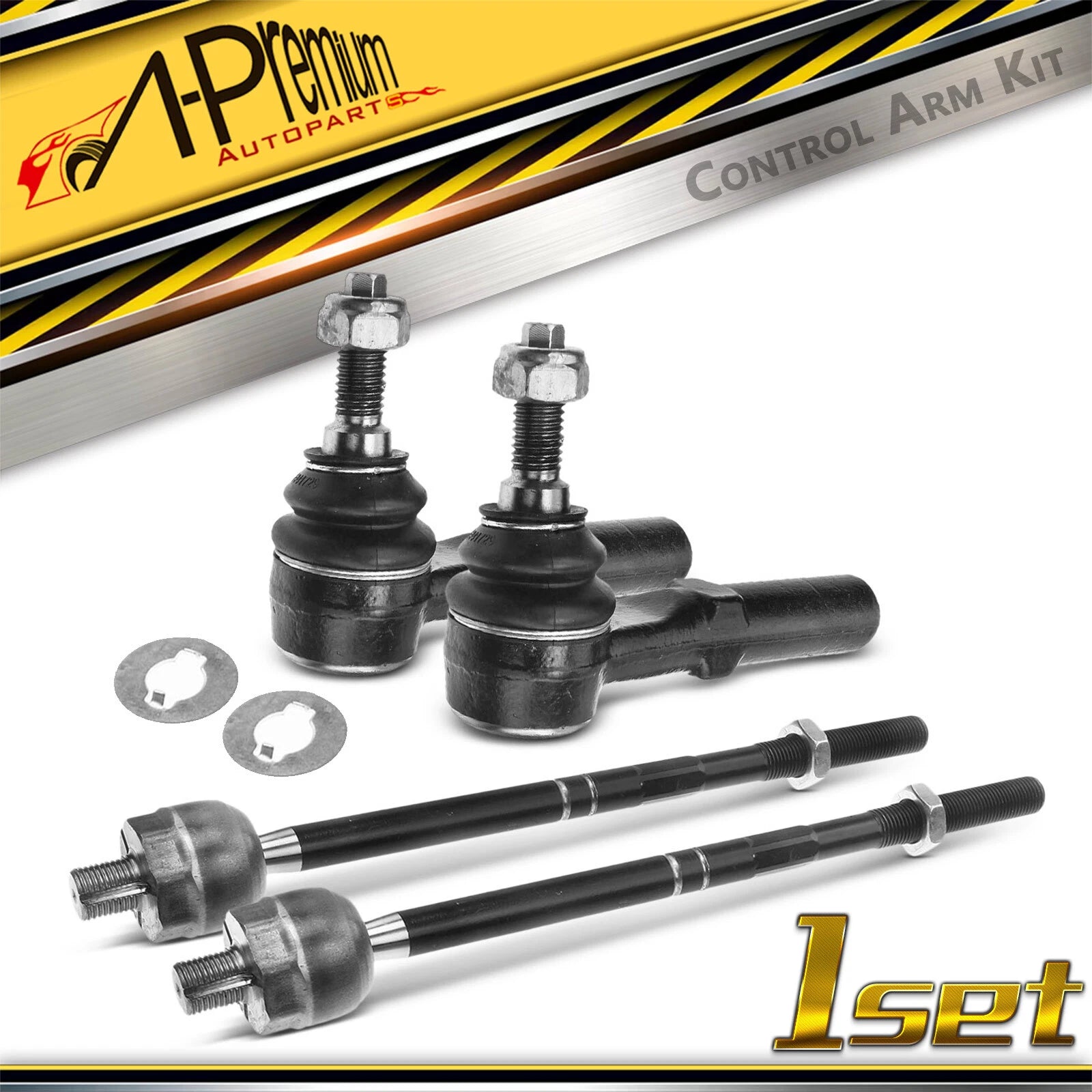 Set of 4 Outer & Inner Tie Rods for Ford Explorer (2006–2010)