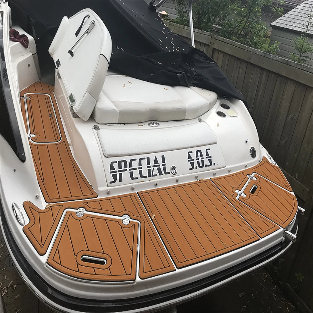 Swim Platform Cockpit Pad for Rinker Fiesta Vee 270 (2003) - EVA Teak Flooring Mat