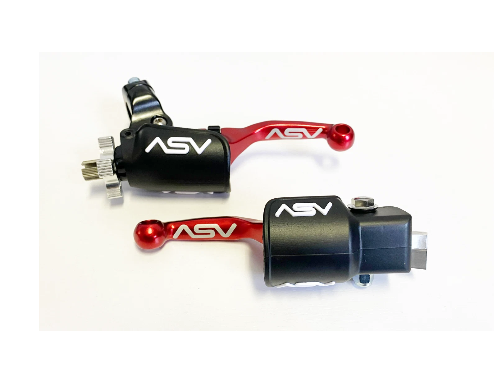 ASV F4 Shorty Front Brake Clutch Perch Levers Red for Raptor 125 250 (2001–2023)