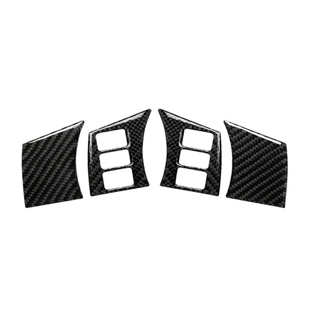 4Pcs Carbon Fiber Steering Wheel Panel Covers for Nissan 350Z (2006-2009)