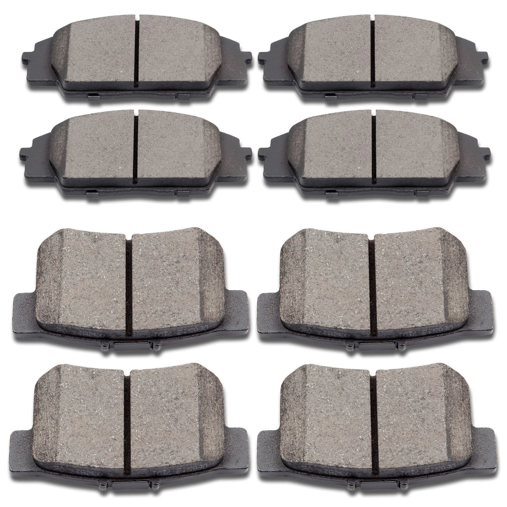 Set of 4 Ceramic Brake Pads for Acura RS, Honda Civic (2006–2011)