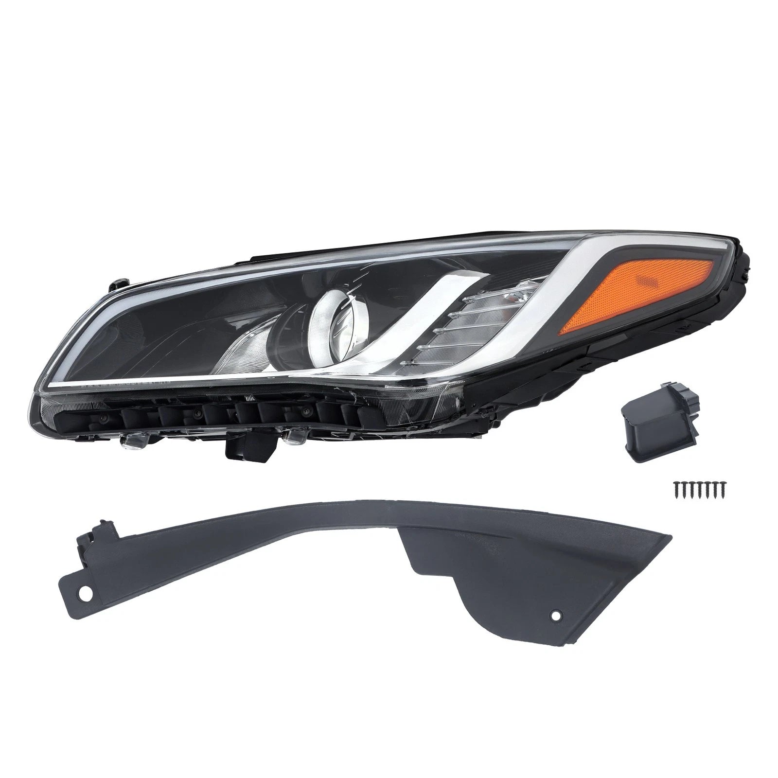 Headlight Assembly for Hyundai Sonata (2015–2017) Left Driver Halogen