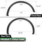 Set of 4 Textured Wheel Fender Flares for Ford F-150 (2015–2017)