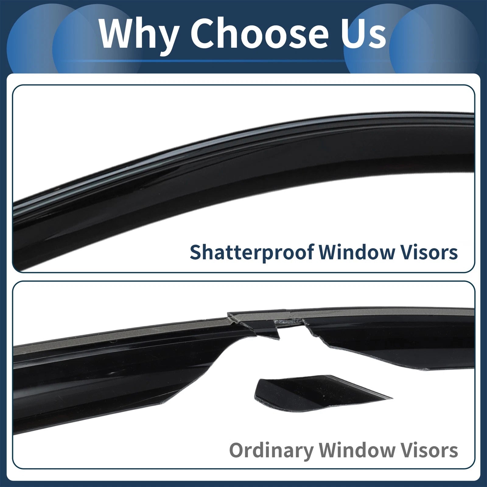 Window Deflectors for Chevrolet Trailblazer (2021) - Side Vent Visors Black