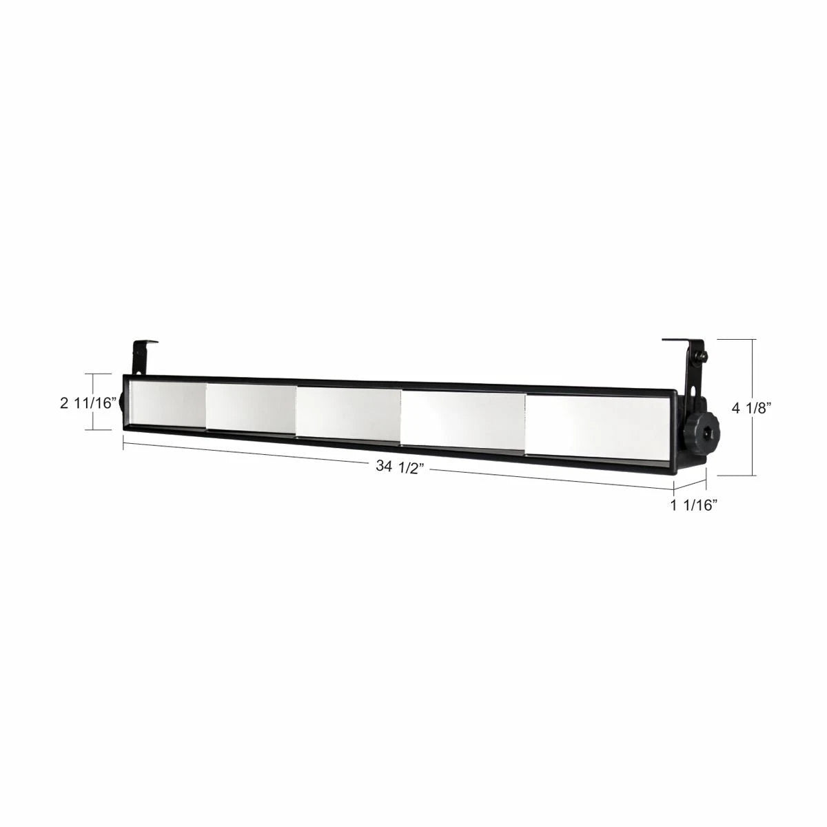 Universal Panoramic 5 Panel Rearview Mirror for Cars and Trucks (34.5)