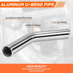 2.5" OD 45 Degree Mandrel Bend Aluminum Intercooler Pipe Intake Tube