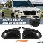 Rearview Mirror Cover Cap Black Carbon Fiber Pattern for BMW X3 X4 X5 X6