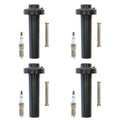 Set of 4 Bosch Platinum Spark Plugs & Denso Ignition Coil Boot Kit for Cobalt Malibu (2005–2010)