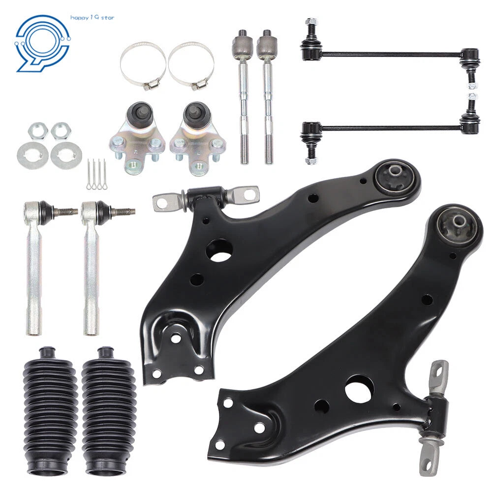 12 Piece Steering & Suspension Kit for - Control Arms, Ball Joints, Tie Rods, End Links