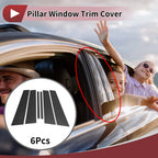 Door Pillar Window Trim for KIA Cadenza VG K7 (2014–2016) Black Carbon Fiber