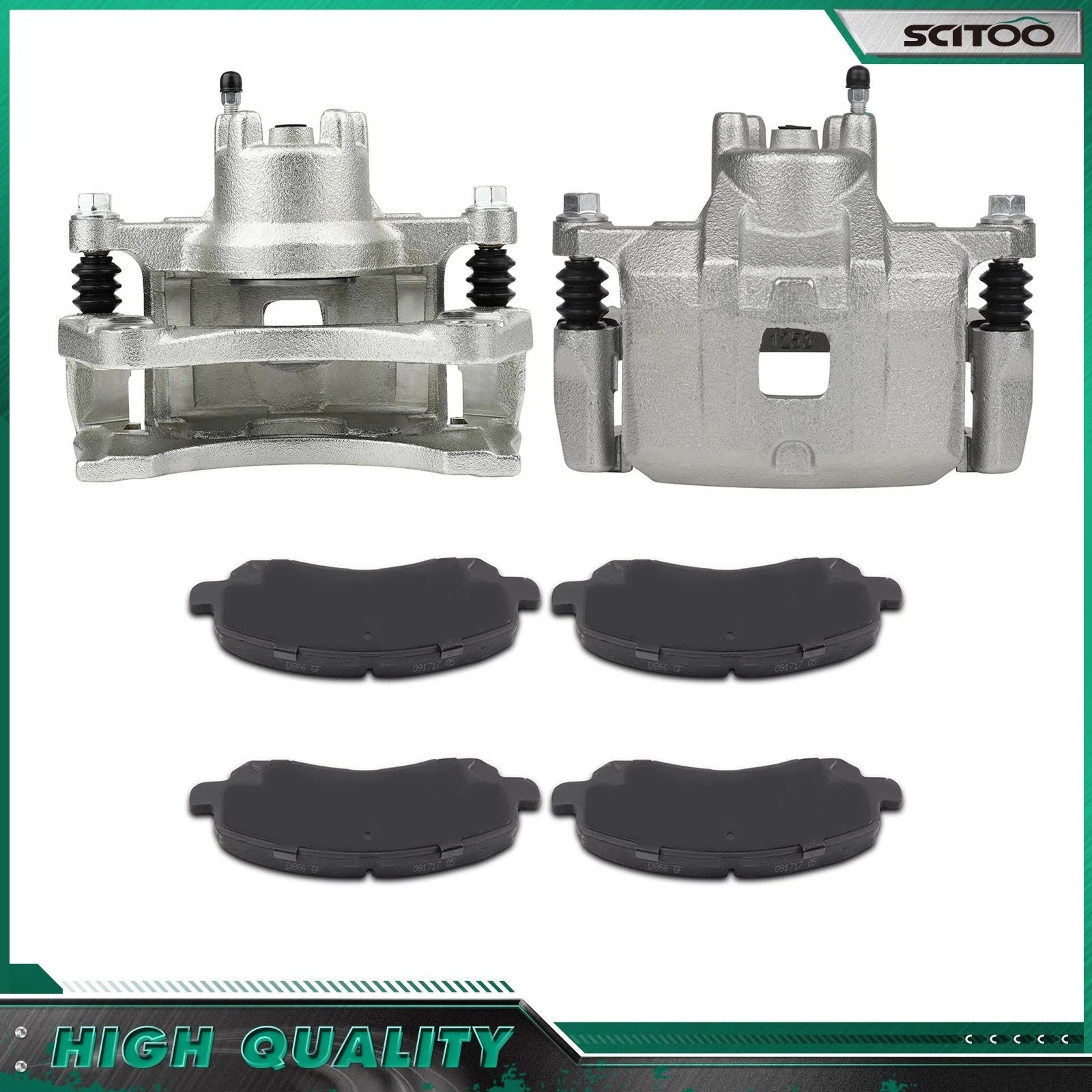 Front Brake Calipers with Ceramic Pads for Chrysler Sebring Dodge Caliber (2007–2010)