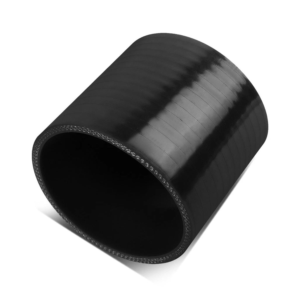 3" ID 3" Long Straight Transition 4-Ply Black Silicone Intercooler Pipe Hose